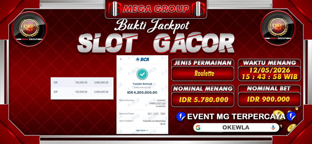Bukti JP situs Okewla hari Selasa, 12 Mei 2026