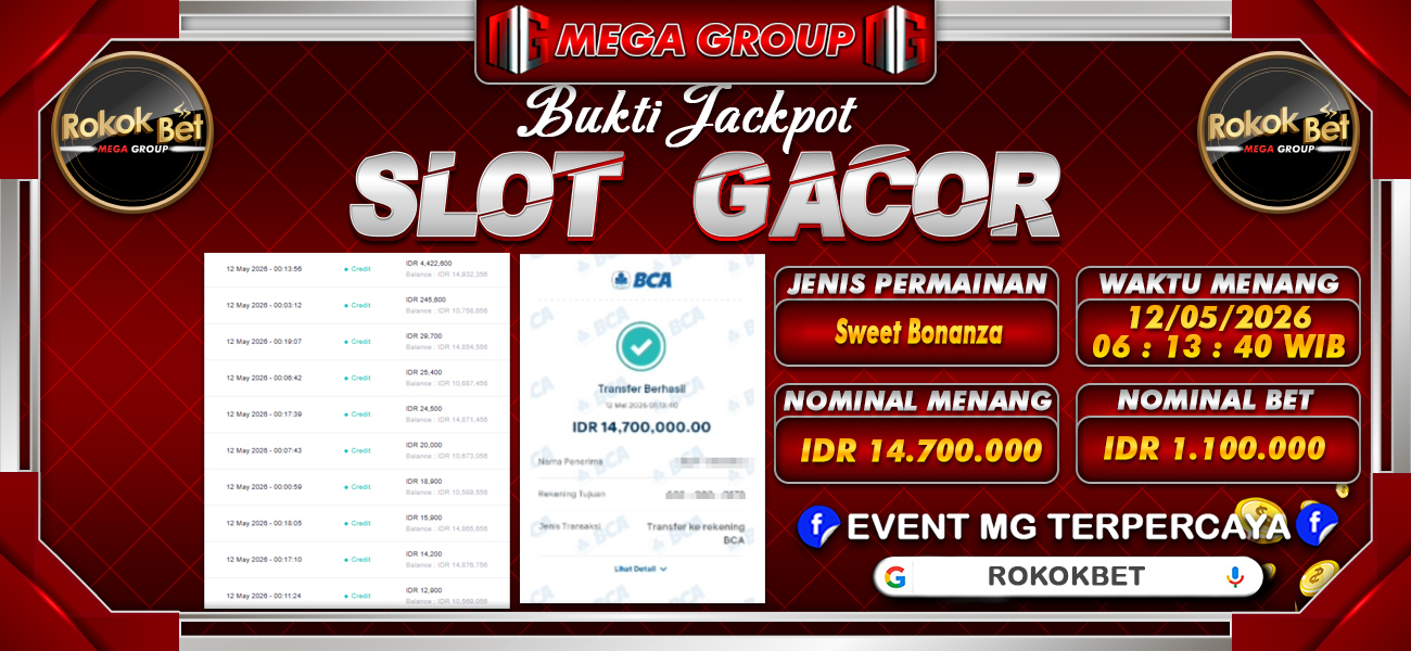 Bukti JP situs Rokokbet hari Selasa, 12 Mei 2026