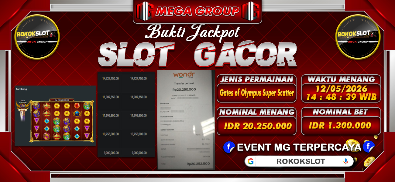 Bukti JP situs Rokokslot hari Selasa, 12 Mei 2026