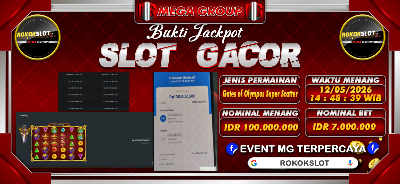 Bukti JP situs Rokokslot hari Selasa, 12 Mei 2026