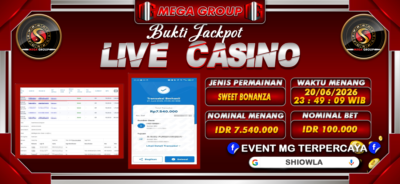 Bukti JP situs Shiowla hari Minggu, 21 Juni 2026