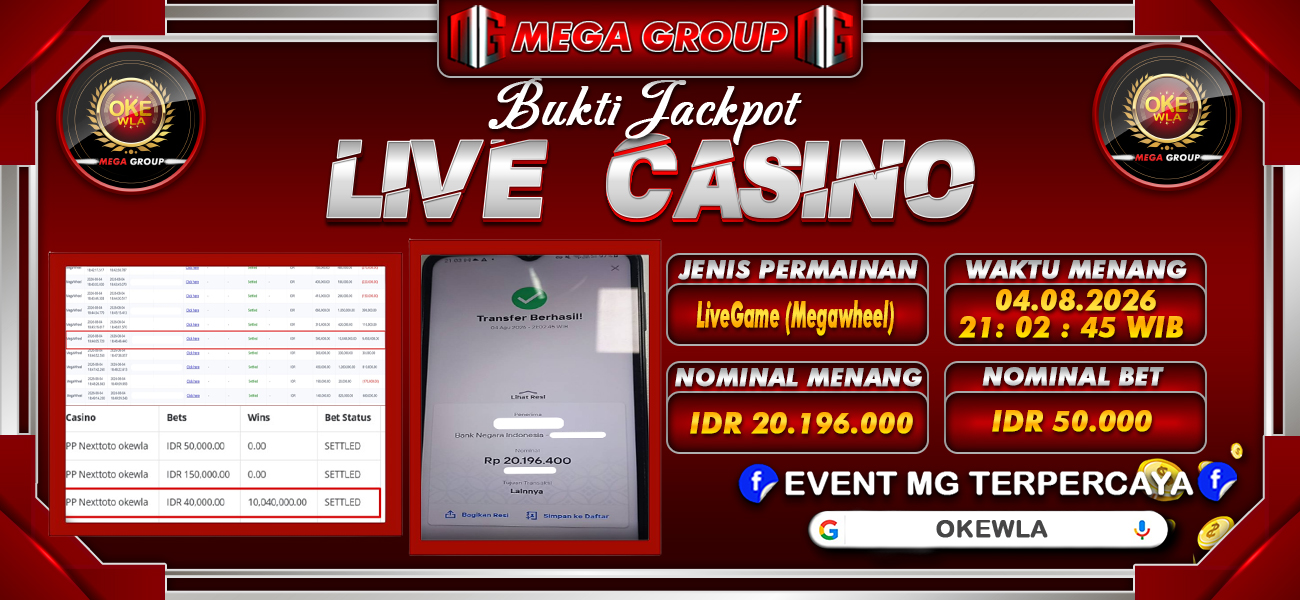 Bukti JP situs Okewla hari Selasa, 04 Agustus 2026